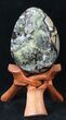 Septarian Dragon Egg Geode With Calcite Crystals #33498-1